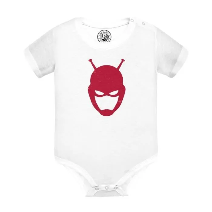 Body Bébé Manche Courte Blanc Ant-man Super Héros BD Film Geek-0