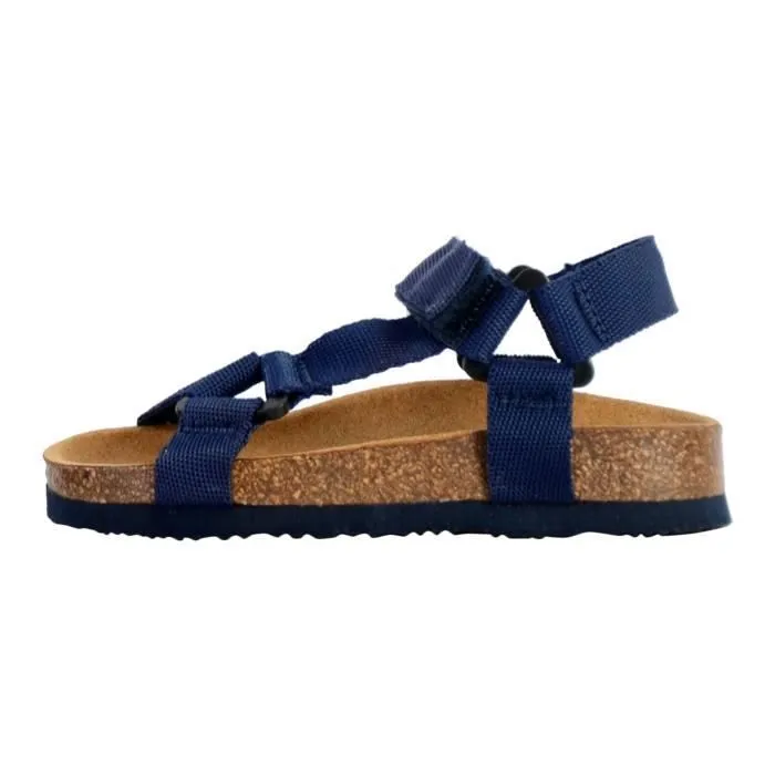 Sandales enfant - Scholl - Monkey - Bleu Marine - Scratch - Confort exceptionnel-0