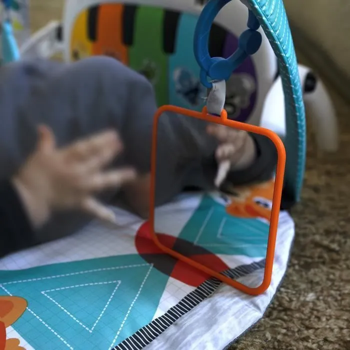 BABY EINSTEIN Tapis de sol éveil bébé évolutif 4-en-1 - Kickin’ Tunes - Jouet piano amovible, arche, jouets sensoriels, multilingue-7