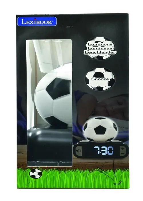 Réveil digital avec veilleuse Ballon de Foot et effets sonores-5
