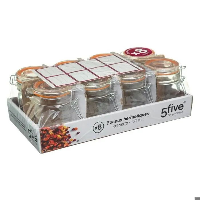 5five - bocal verre hermétique x8 150ml-0