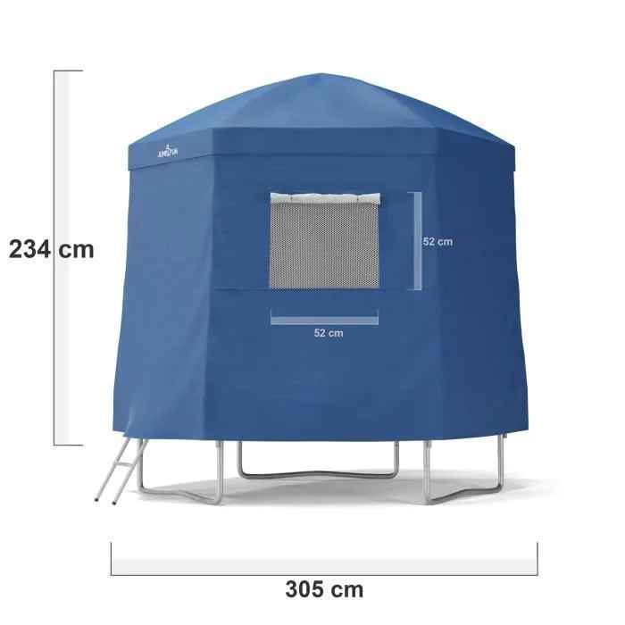 Tente camping et cabane pour trampoline 10FT-305cm - Bleu-2