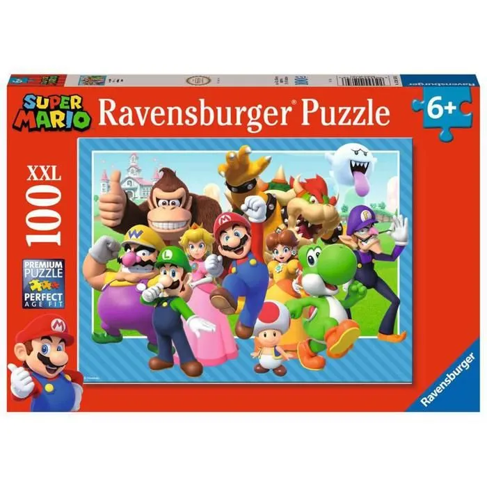 Puzzle 100 pièces XXL : Super Mario : Let's-a-go !-2