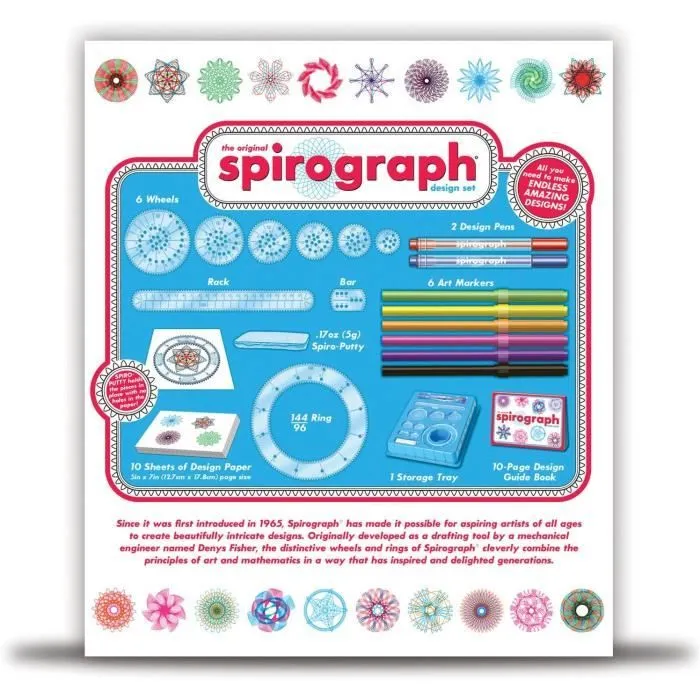 Jeu de dessin - SILVERLIT - SPIROGRAPH - Set de démarrage 30 pièces - Enfant 8 ans et plus - Multicolore-2
