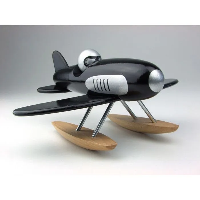 Véhicule miniature - VILAC - Hydravion en bois - Fabriqué en France - Noir-3