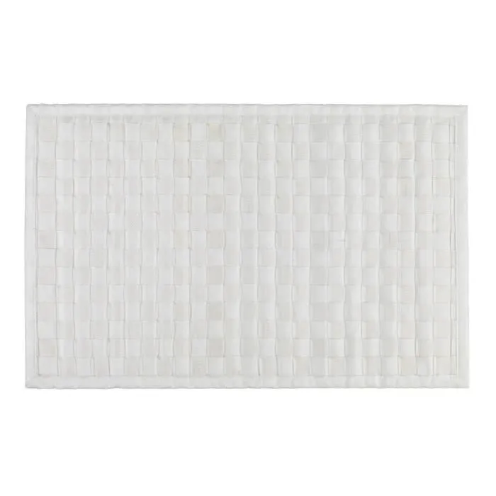 Tapis de bain - WENKO - Adria Blanc - Bambou - Antidérapant - 80x50 cm-0