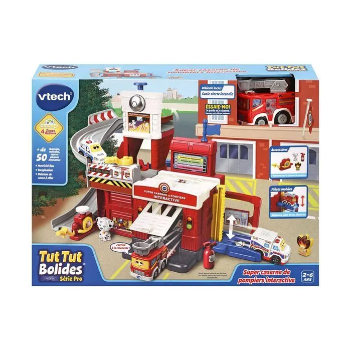 Jouet interactif - Vtech - TUT TUT Bolides Tour de Sauvetage Caserne - 18 mois et plus - Rouge - 22 pièces-2