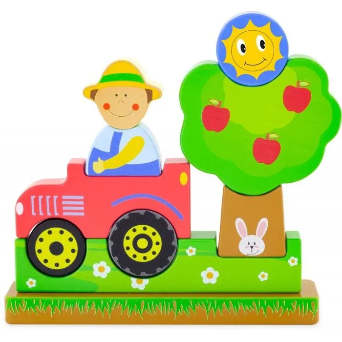 Puzzle magnétique Ulysse Couleurs d'Enfance - La Ferme - 9 pièces en bois aimantées-2