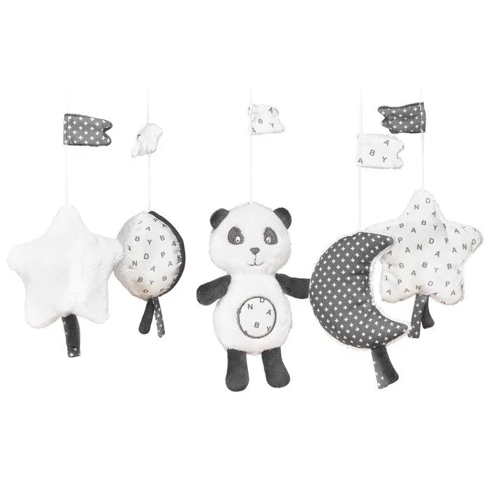 Mobile musical en velours blanc-1