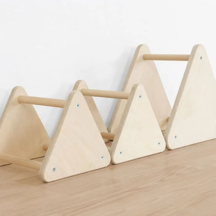 Jeu d'équilibre et motricité Montessori bois naturel et jaune-3
