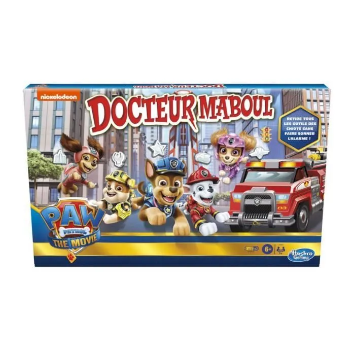 Docteur Maboul Pat' Patrouille Le Jeu - The Movie - jeu de plateau pour enfants - dès 6 ans - jeu Nickelodeon Hasbro Gaming-0
