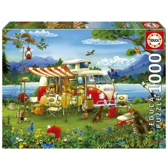 Puzzle 1000 pièces - EDUCA - Vacances À La Campagne - Paysage et nature - Adulte - Mixte-0