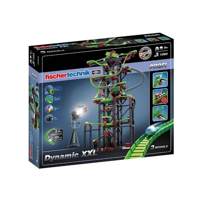 Fisher-Price PROFI Dynamic XXL - ball track, Jeu de construction, Noir, Vert, Rouge, 9 année(s), 1310 pièce(s), Garçon-Fille-1