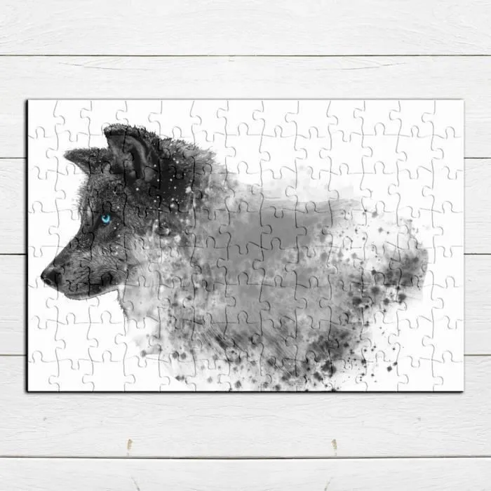Puzzle Classique - FABULOUS - Magnifique Loup Yeux Bleu Peinture - 100 Pièces - Adulte - Mixte-3