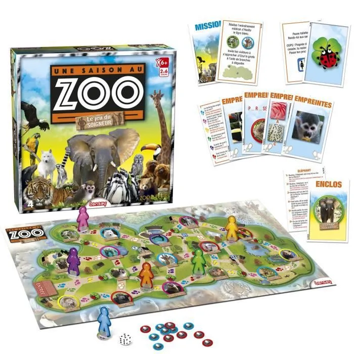 LANSAY - UNE SAISON AU ZOO® - Le Jeu du Soigneur - Jeu de société - 2 à 6 joueurs - Dès 6 ans-1