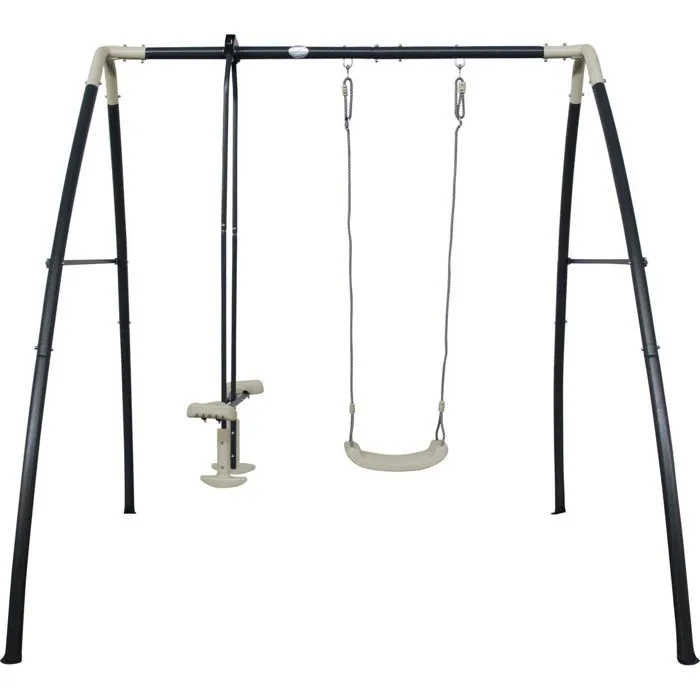 Balançoire - AXI - Set de balançoire en métal - 3 agrès - Extérieur - 100 kg max-1