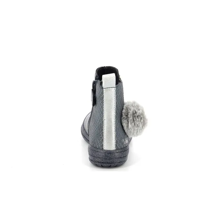 Boots - Mod 8 - Fiany - Marine métallisé - Système de fermeture zip - Confort optimal-3