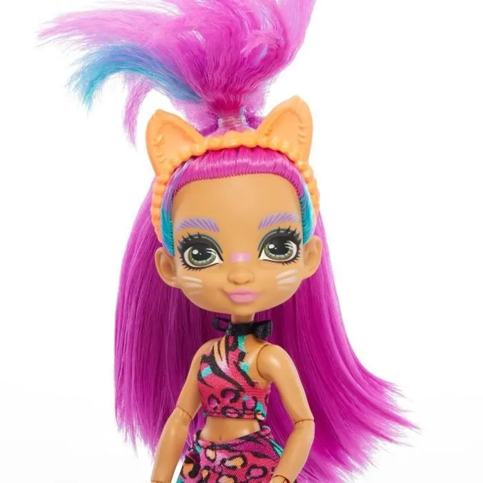 CAVE CLUB Coffret Histoire des Cavernes Poupée Roaralai 20 cm avec son bébé tigre à dents de sabre Ferrell-1