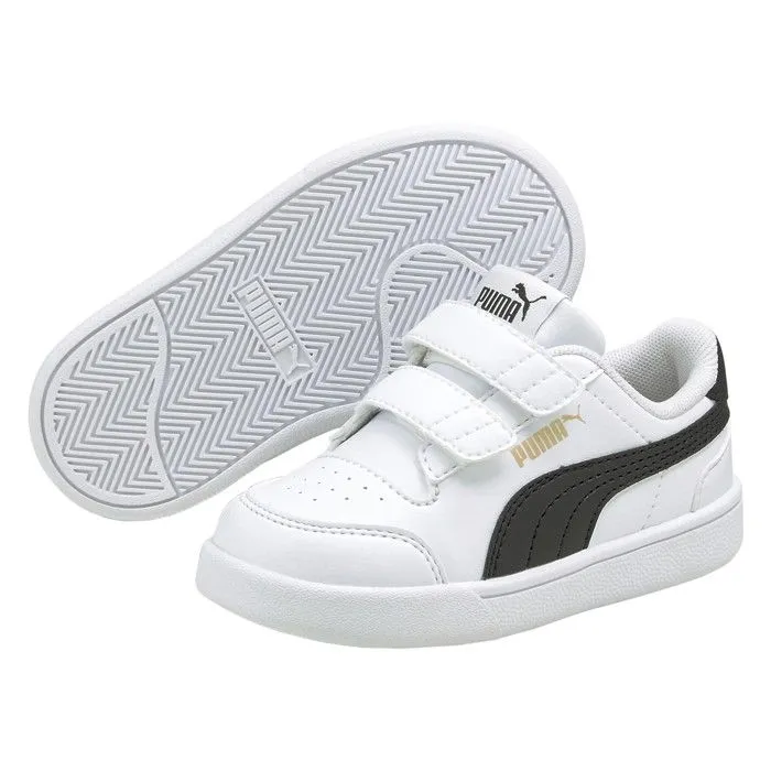 Baskets enfant Puma Shuffle V - blanc/noir/doré-2