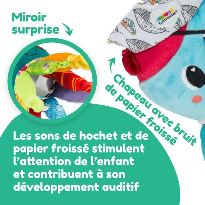 Jouet pour bébé - LAMAZE - Captain Calamari - Hochet et textures - Multicolore-2