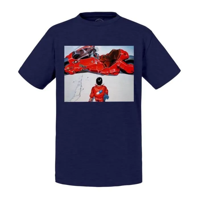T-shirt Enfant Bleu Akira Manga Kaneda Moto Neo Tokyo 2025 Japon-0