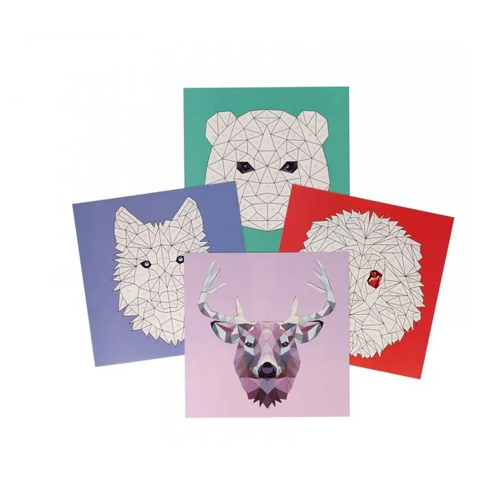 Maped Creativ - Sticker'Art - Activité de Gommettes au Numéro pour Créer 4 Tableaux d'Animaux en Origami - Loisir Créatif Dès 6 ans-2