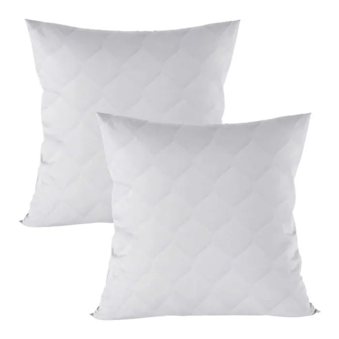 Oreiller matelassé en Microfibre 80x80 cm – Ensemble de 2 pièces – Coussin de garnissage Blanc-0