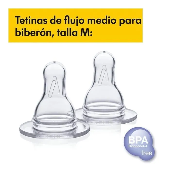 Biberon MEDELA - 250 ml - Col Standard - Débit Moyen - Plastique Jaune-1