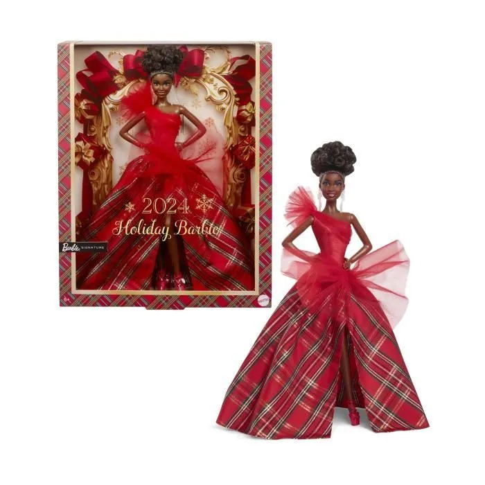 BARBIE Poupée joyeux noël brune HRM62-0
