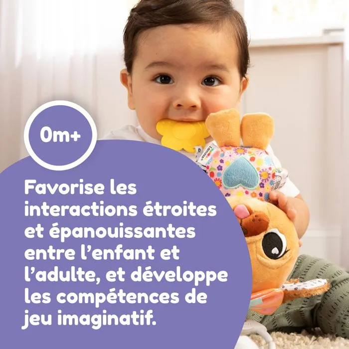 Peluche d'éveil sensoriel - Lamaze - Lovey Le Chien - Couleurs vives - 0 à 6 mois - Attache multifonctionnelle-3