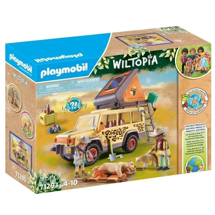 PLAYMOBIL 71293 Explorateurs avec véhicule tout terrain, Wiltopia, 98 pièces, Dès 4 ans-0