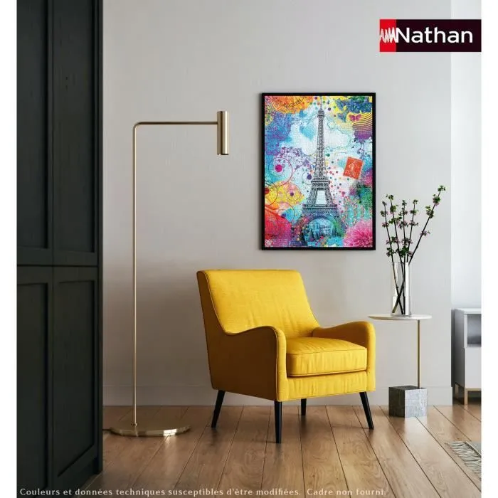 Nathan-Puzzle 1500 pièces-Tour Eiffel multicolore/Lars Stewart-Adultes et enfants dès 14 ans-Puzzle de qualité supérieure-12000950-2