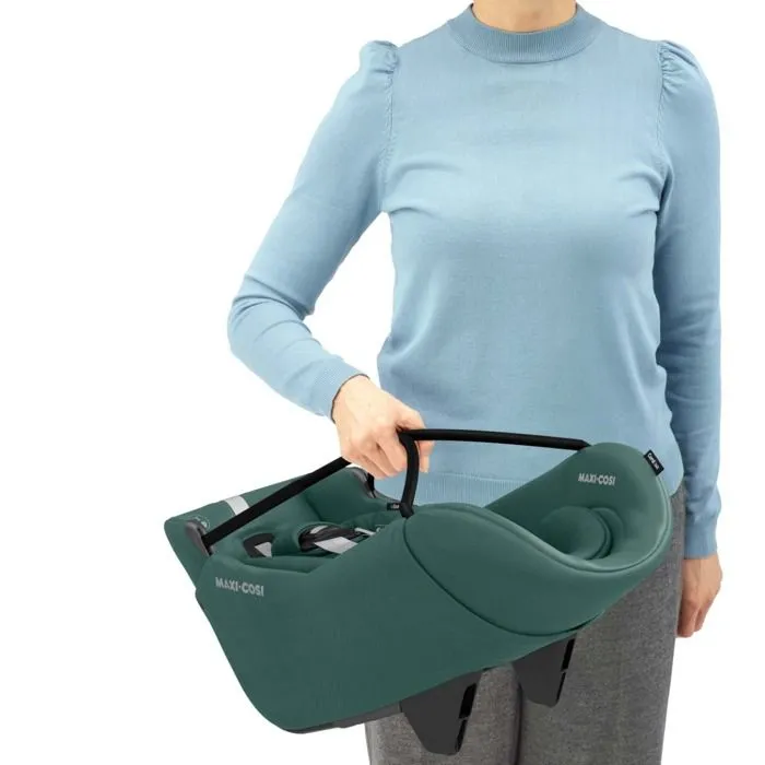 MAXI-COSI CORAL 360, Cosi avec nacelle amovible, Groupe 0+, I-Size, Rotatif, Essential Green-3