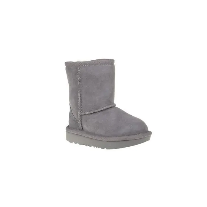 Chaussures bébé - UGG - Classic II - Gris - Fermeture à pression - Cuir-1