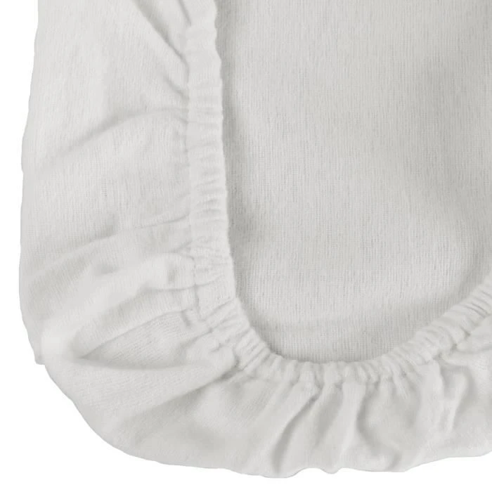 Lot de 2 draps housses blanc pour lit bébé 100% coton - 70 x 140 cm-1