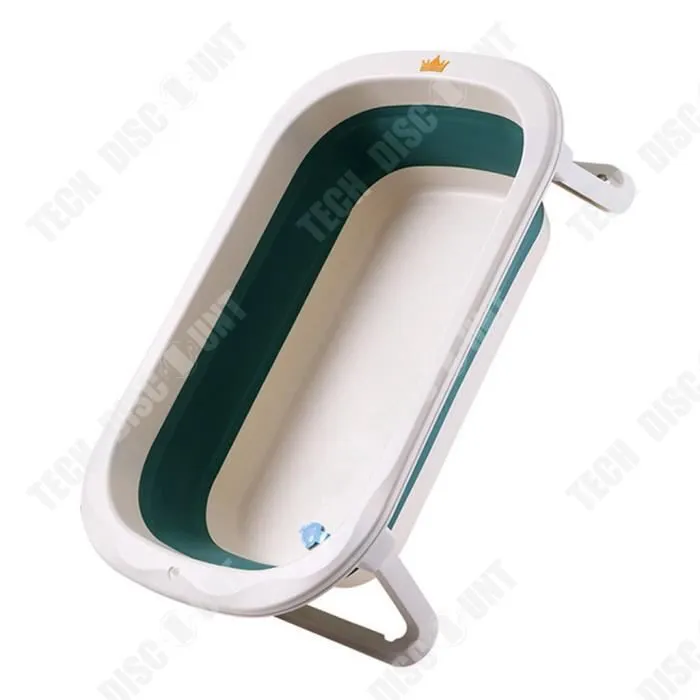 TD® Baignoire pour enfants intelligente détection de température bébé bain pliable rétractable assis seau de bain maison nouveau-né-0