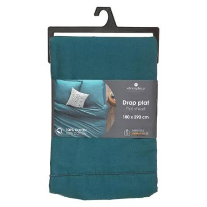 Drap Plat "Intérieur" 240x290cm Bleu Canard-2
