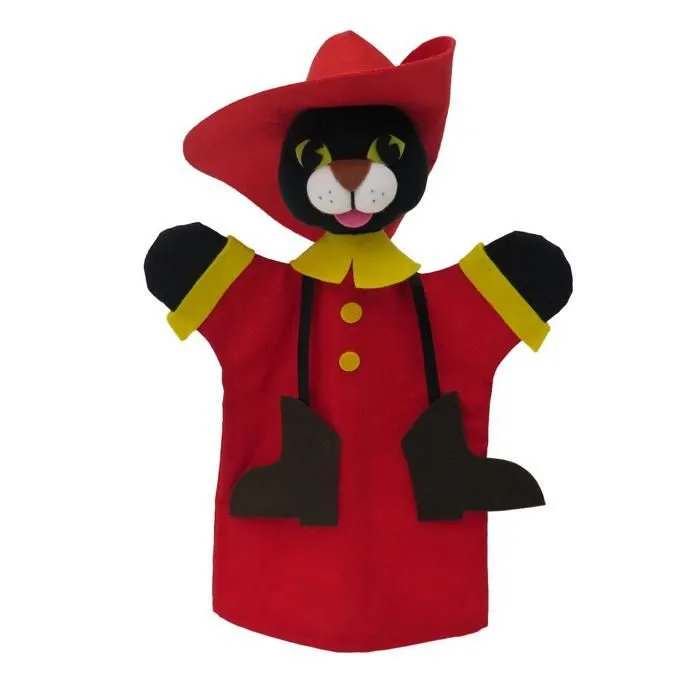 Marionnette Chat Botte 32 cm-0