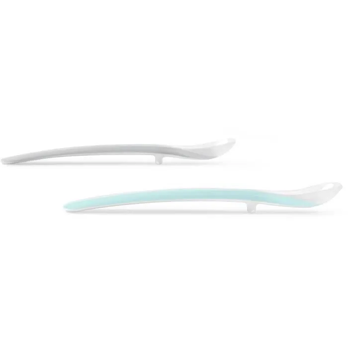 Cuillères Easy Feed - Skip Hop - Gris - Sarcelle - Silicone souple et flexible-1