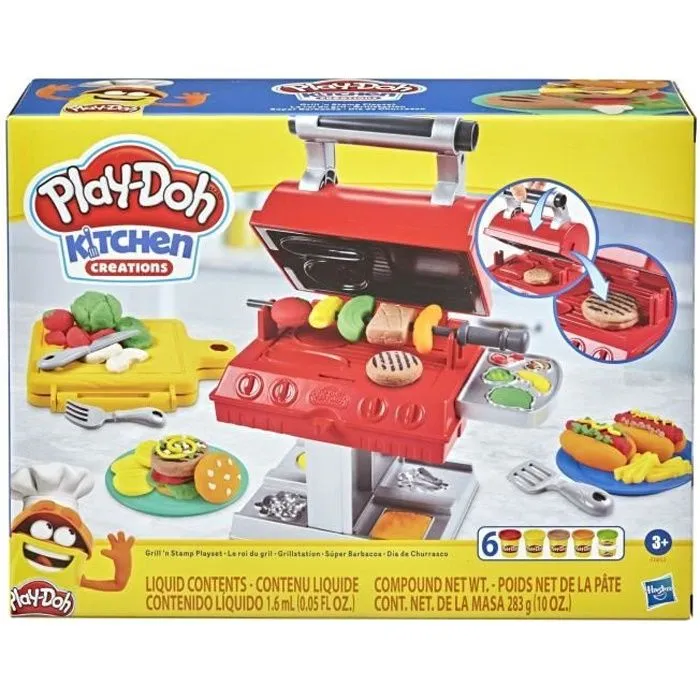 PLAY-DOH Le Roi du Grill, Pâte à modeler, Kitchen Creations, pour enfants dès 3 ans-0