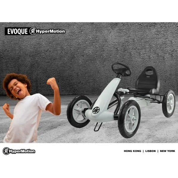 HyperMotion Kart pour Enfants Voiture à Pédales pour Enfant de 5 à 8 Ans - Go Kart Buggy Katring Quad 2 Freins à Main-1