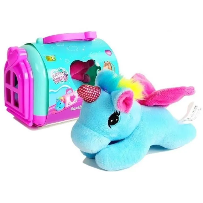Jouet en peluche - Kucyk - Cheval licorne poney - Cage de transport - Douceur - Mixte-0
