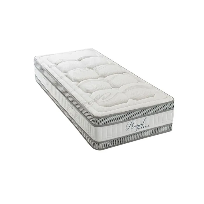 Pack  ROYAL 5* 90x200 cm | Matelas Mémoire de forme + Sommier + Accessoires | Blanc-1