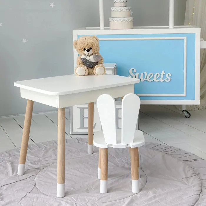 Table d'ouverture de style scandinave avec chaise d'enfant-0