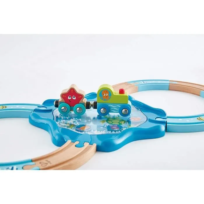 Train en bois du monde sous-marin HAPE - Set de 2 wagons aimantés - Pour enfant de 18 mois et plus-0