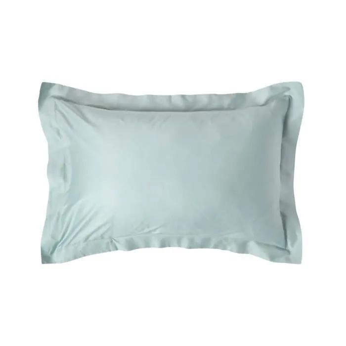 Taie d'oreiller - Coton Bio - 50 x 75 cm - 400 fils - Bleu givré - Rectangulaire-0