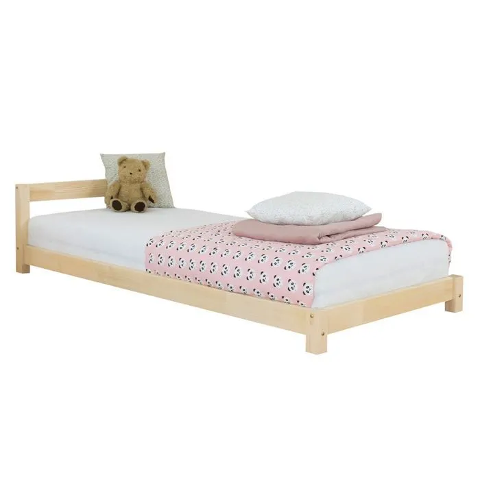 Lit enfant DREAMY 120 x 190 bois naturel-0