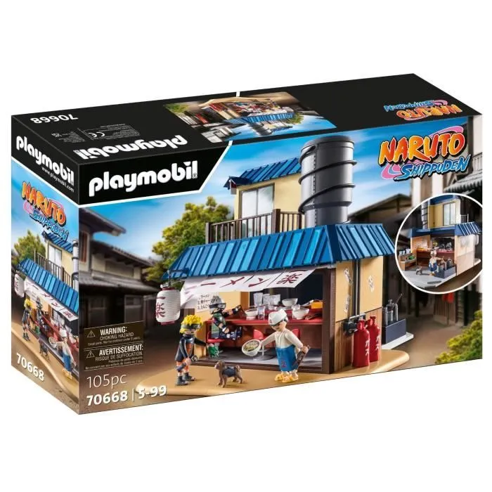 PLAYMOBIL - 70668 - Restaurant Ramen Ichiraku - Naruto - 105 pièces-0