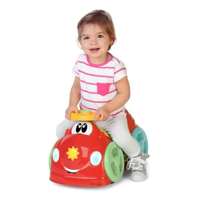 Porteur CHICCO All Around Eco Rouge - 2 roues libres - Coffre de rangement - Klaxon - Plastique recyclé-3