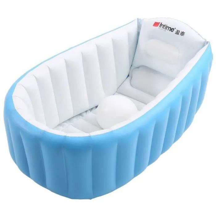 Baignoire gonflable pour bébé - Bleu-0